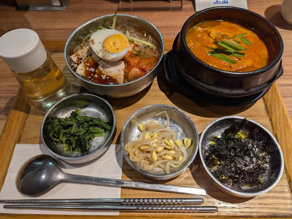 海鮮純豆腐（冷麺変更）