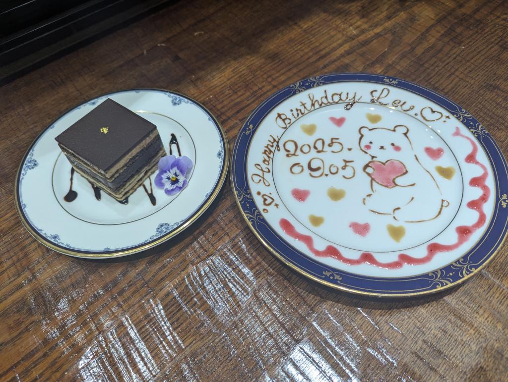 オペラとバースデーお絵描きプレート🎂