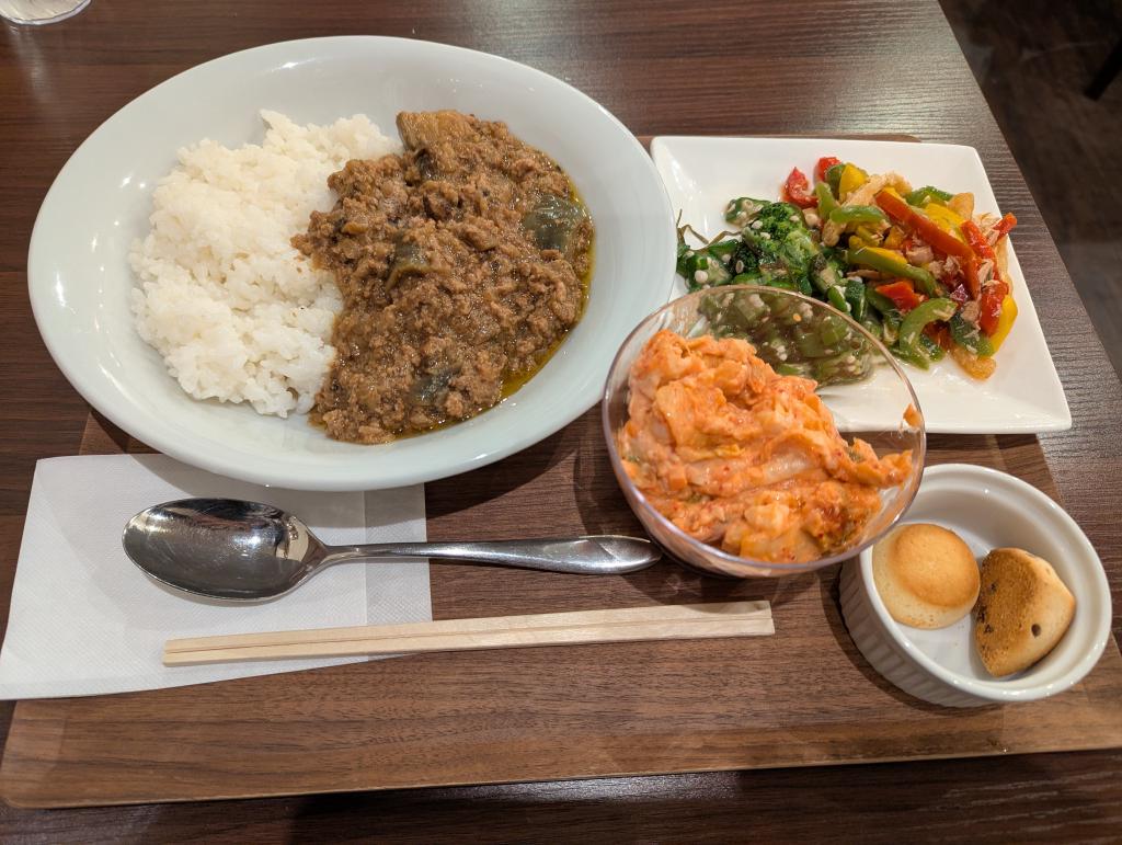 ナスのキーマカレー