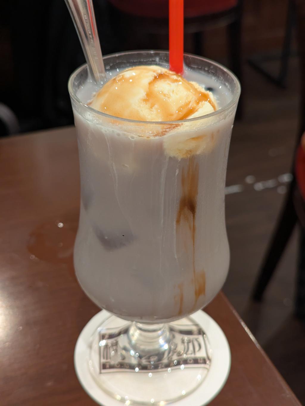 黒蜜がけアイス+黒豆ほうじ茶