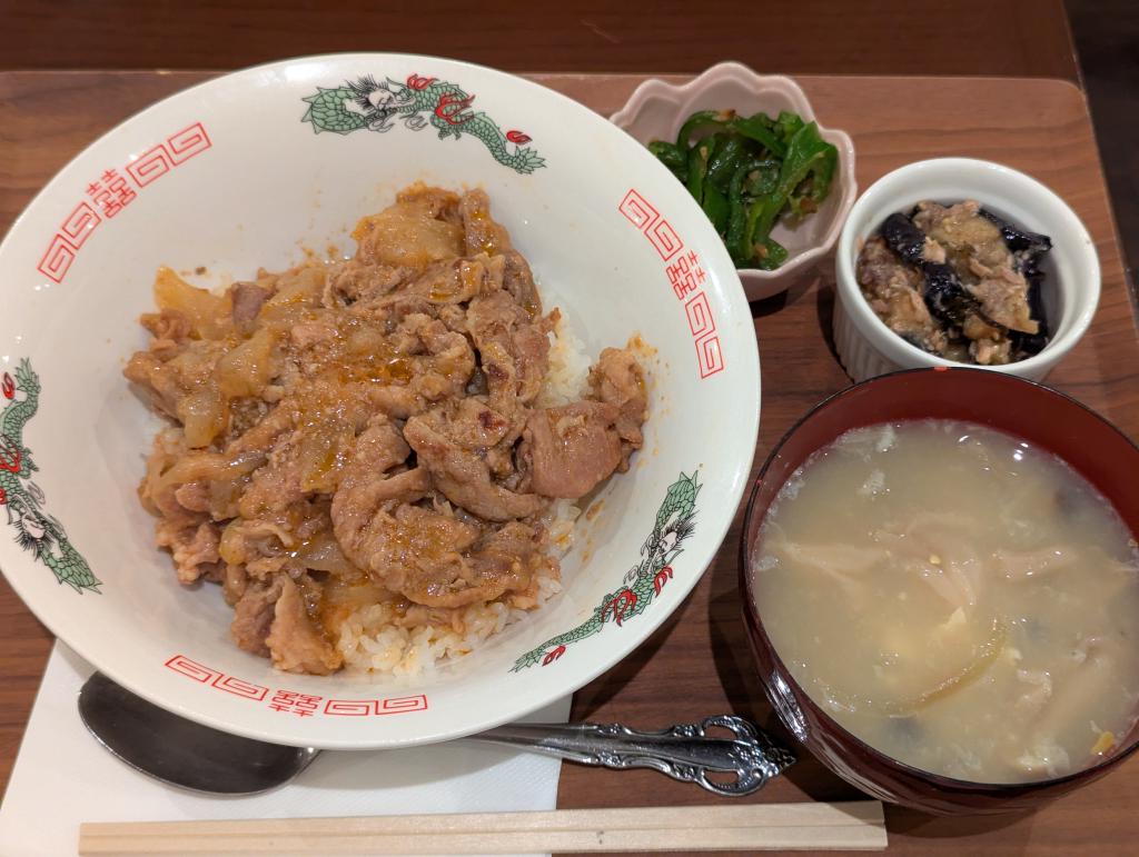 ぶた肉の甘辛炒め丼