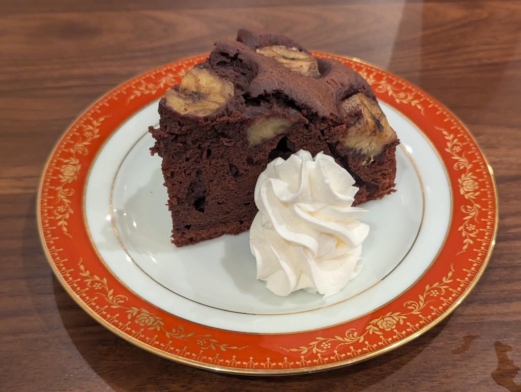 バナナとチョコのケーキ